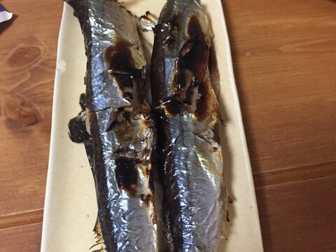 シンプルな秋刀魚の塩焼き